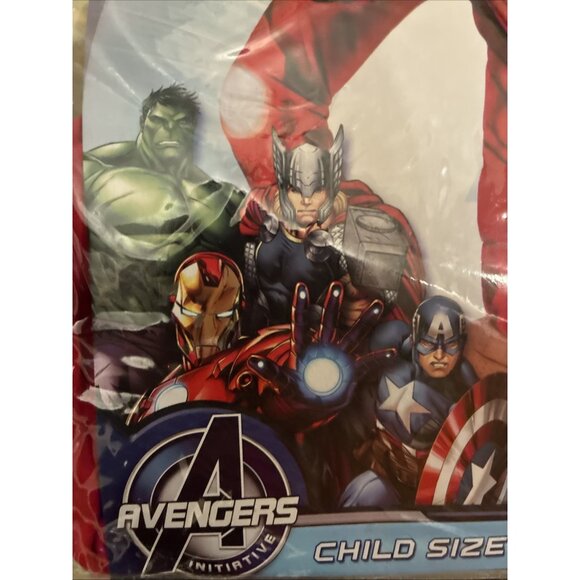 Marvel Avengers Iron Man Muscle Shirt Boys One Size 6+ Superhero Costume Top - Picture 3 of 7